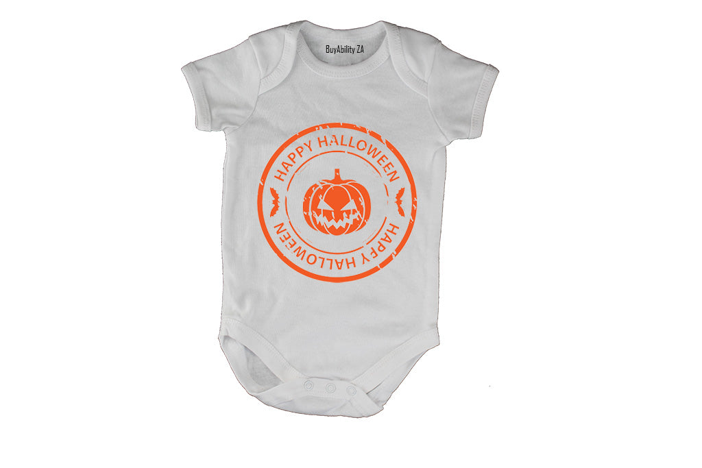 Happy Halloween - Orange Pumpkin - Baby Grow