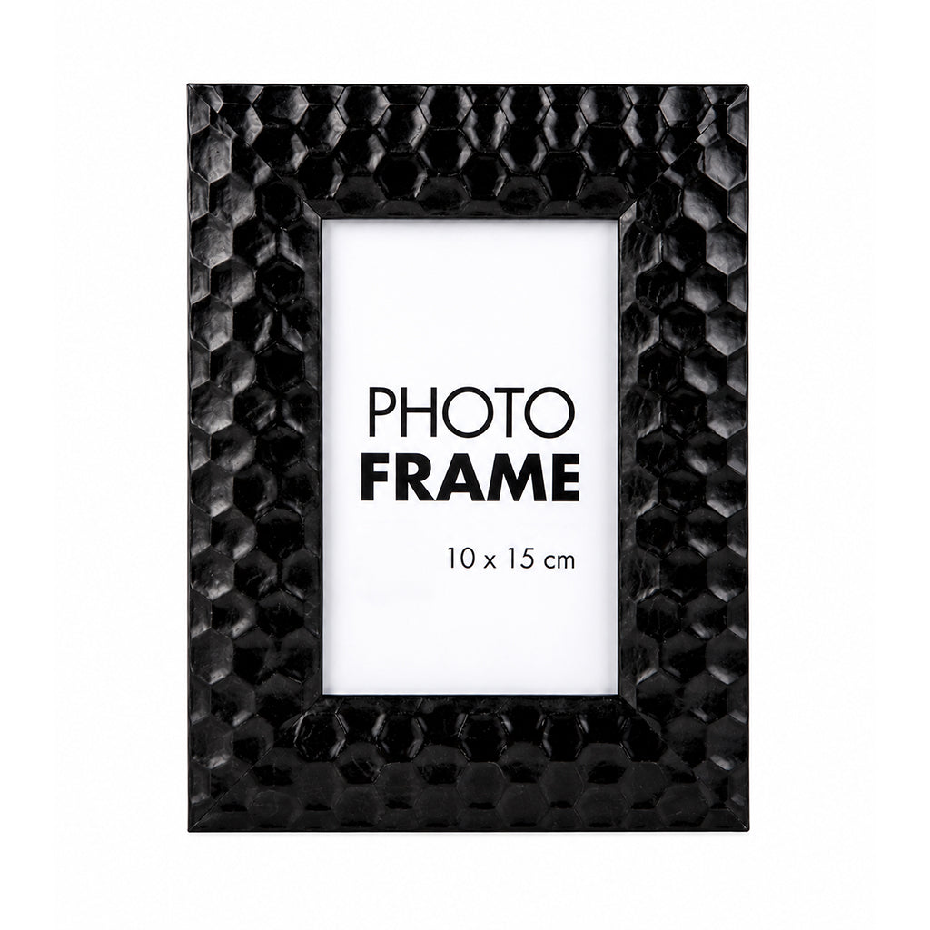 Honeycomb Effect Black Photo Frame - 10 × 15cm - BuyAbility