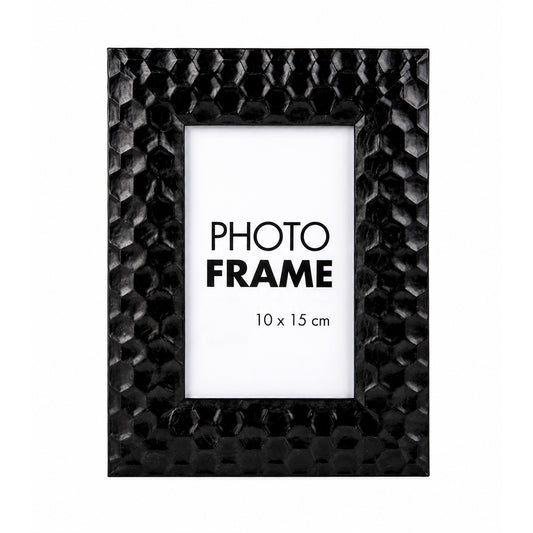 Honeycomb Effect Black Photo Frame - 10 × 15cm