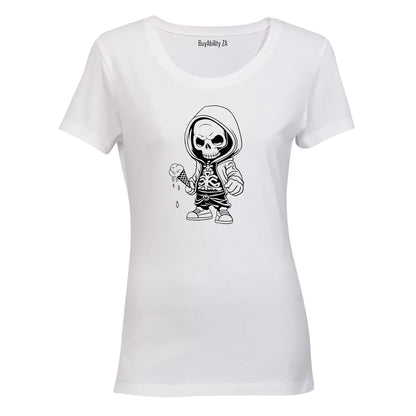 Ice-cream Skeleton - Ladies - T-Shirt - BuyAbility South Africa