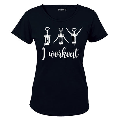 I Workout - Wine! - Ladies - T-Shirt
