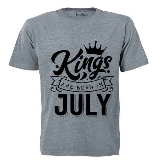 Kings are Born in July - Kids T-Shirt