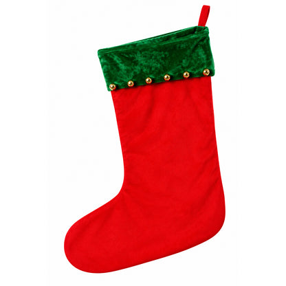 Extra Large Christmas Stocking with Bells - 60cm