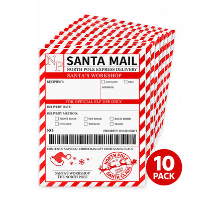 Santa Mail Christmas Gift Sticker Labels - 10pc