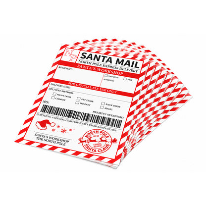 Santa Mail Christmas Gift Sticker Labels - 10pc