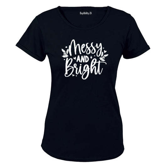 Messy and Bright - Christmas - Ladies - T-Shirt - BuyAbility South Africa