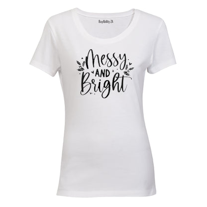 Messy and Bright - Christmas - Ladies - T-Shirt - BuyAbility South Africa