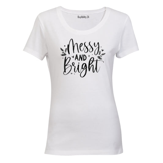 Messy and Bright - Christmas - Ladies - T-Shirt - BuyAbility South Africa