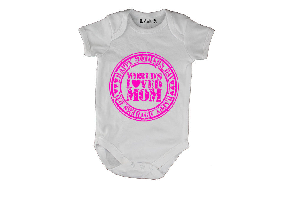 Mothers Day - World's Loved Mom - Baby Grow