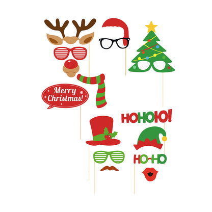 Christmas Photo Booth Props - 35-Piece Set