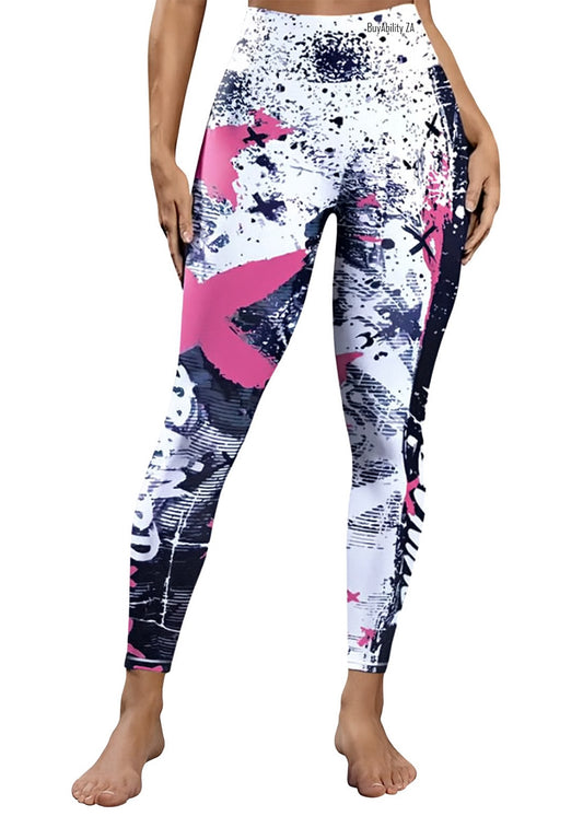 BuyAbility Graffiti Print Sports Leggings ? "Domination Machine" Edition - BuyAbility South Africa