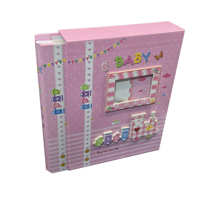 Pink Baby Photo Album -with Holder