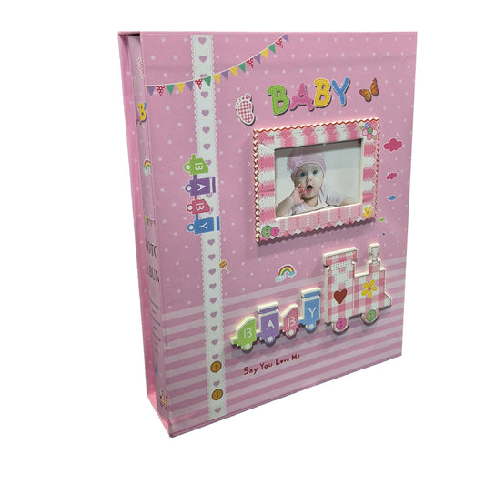 Pink Baby Photo Album -with Holder