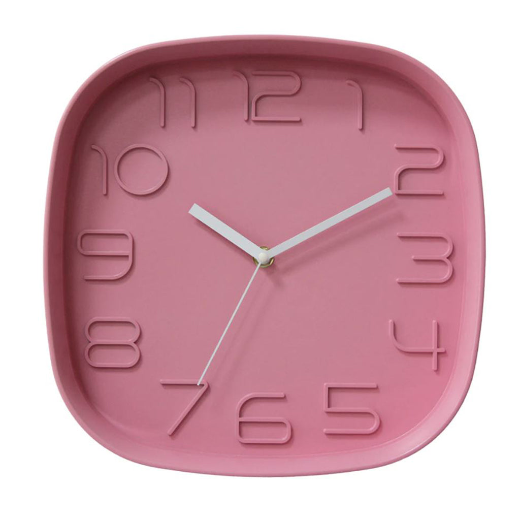 Pink Square Wall Clock