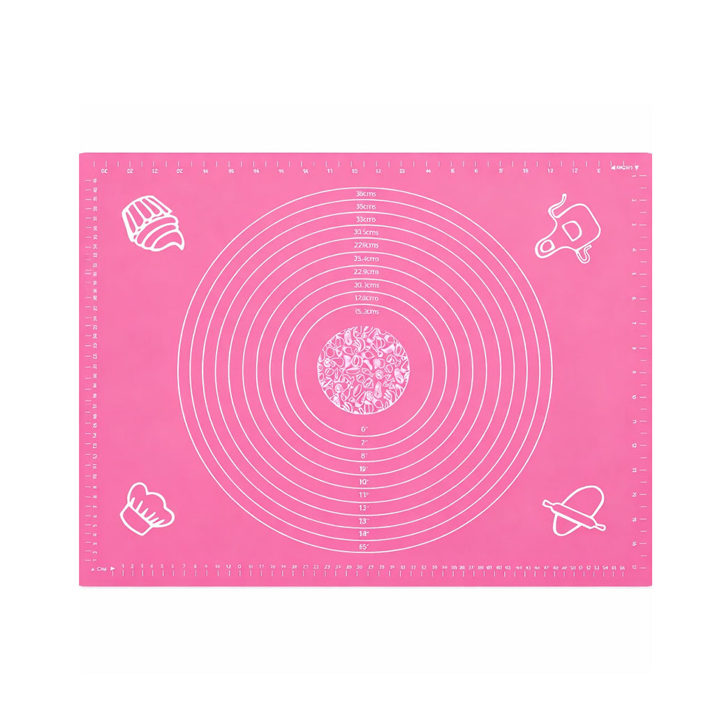 Large Pink Silicone Baking Mat (49cm x 39cm) - BuyAbility