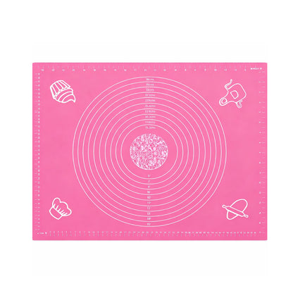 Large Pink Silicone Baking Mat (49cm x 39cm) - BuyAbility