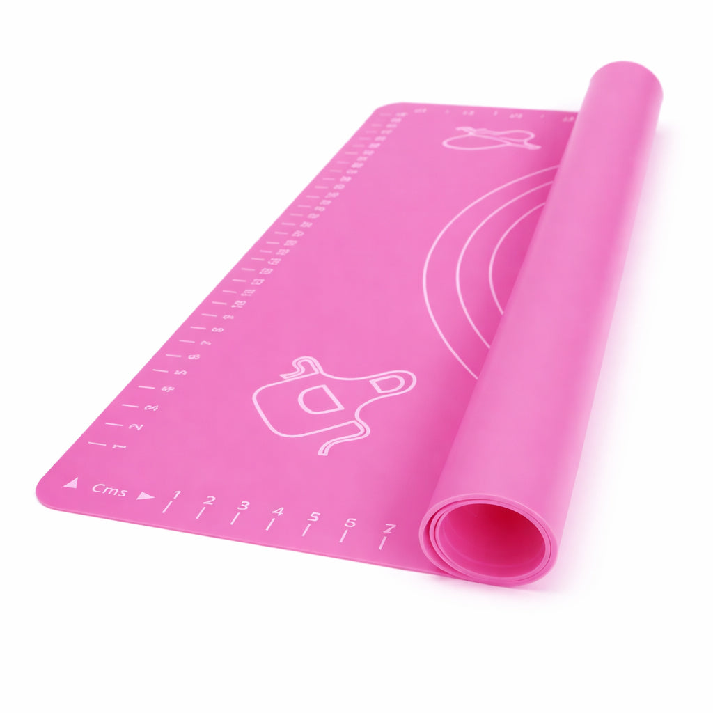 Large Pink Silicone Baking Mat (49cm x 39cm) - BuyAbility