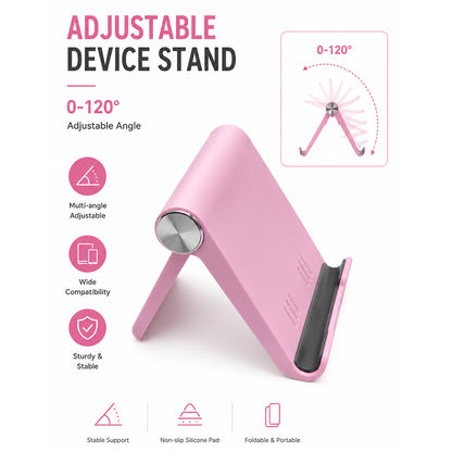 Adjustable Foldable Device Stand - Pink