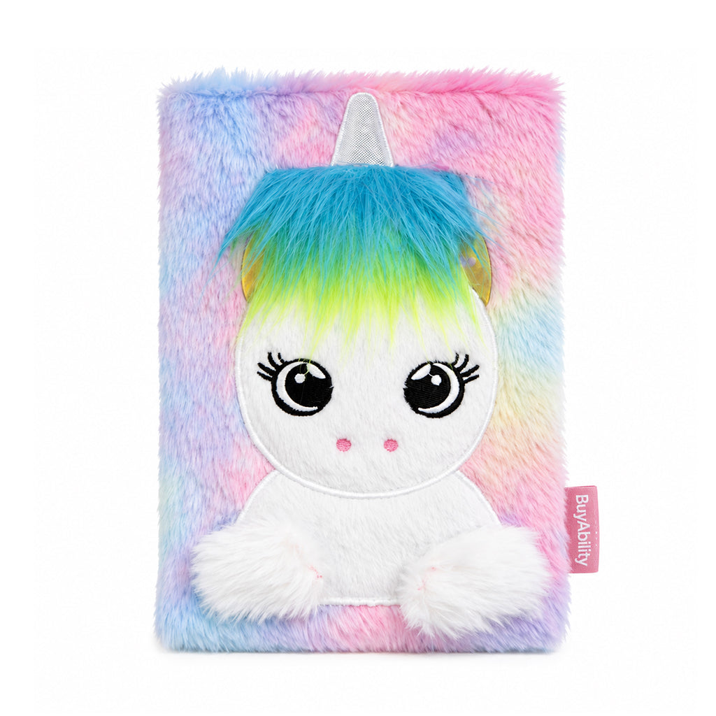 Colourful Unicorn Plush Notebook