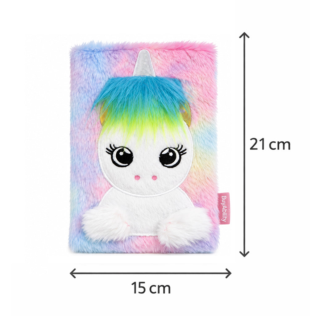 Colourful Unicorn Plush Notebook