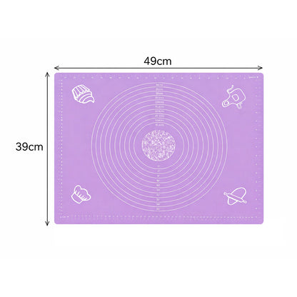 Purple Silicone Baking & Dough Rolling Mat - BuyAbility
