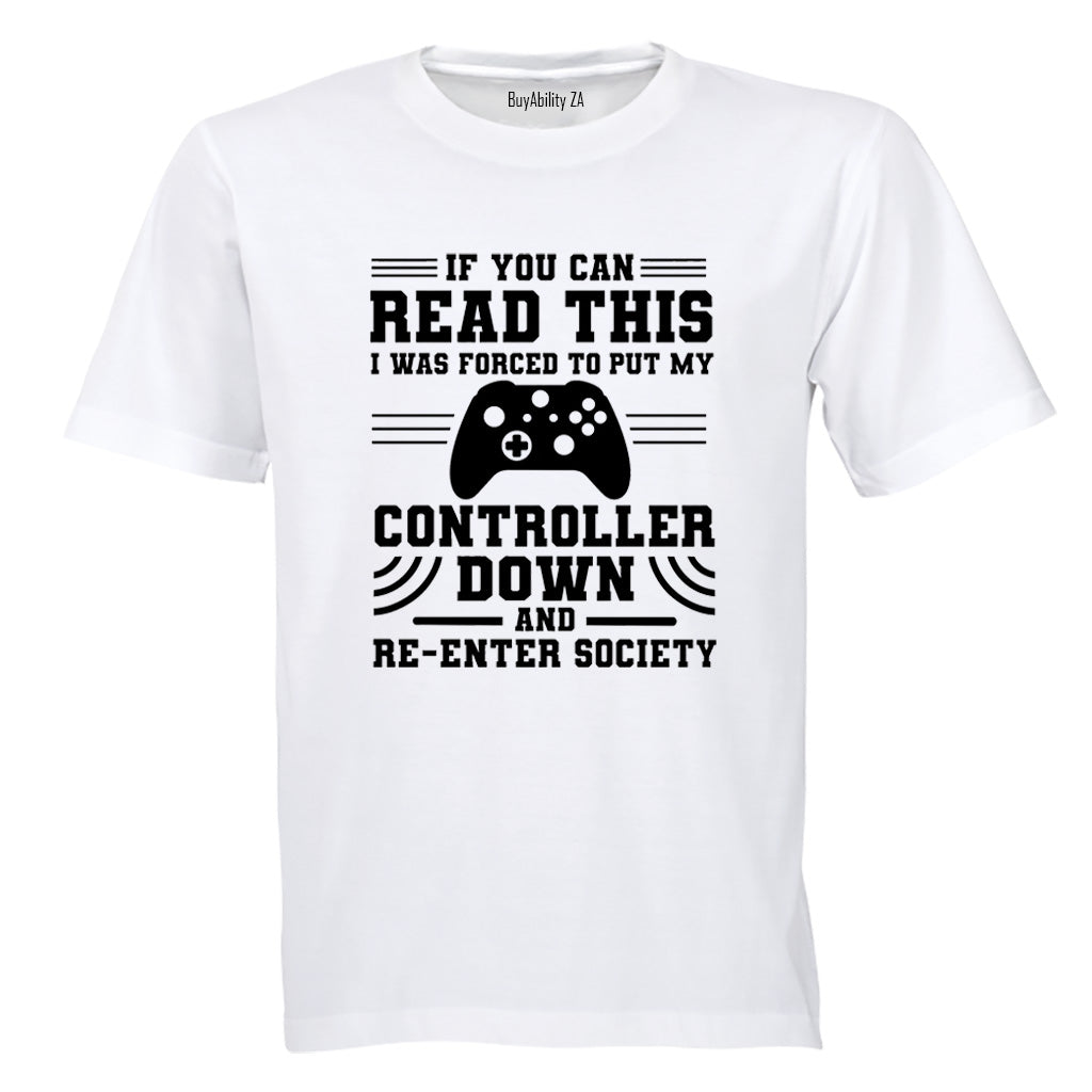 Re-Enter Society GAMER - Adults - T-Shirt - BuyAbility South Africa