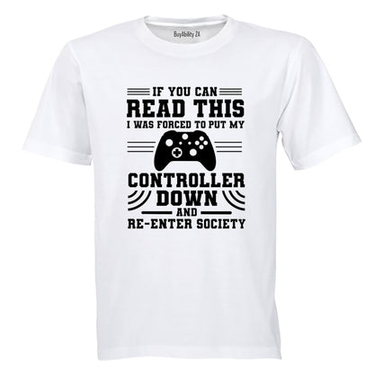 Re-Enter Society GAMER - Adults - T-Shirt - BuyAbility South Africa