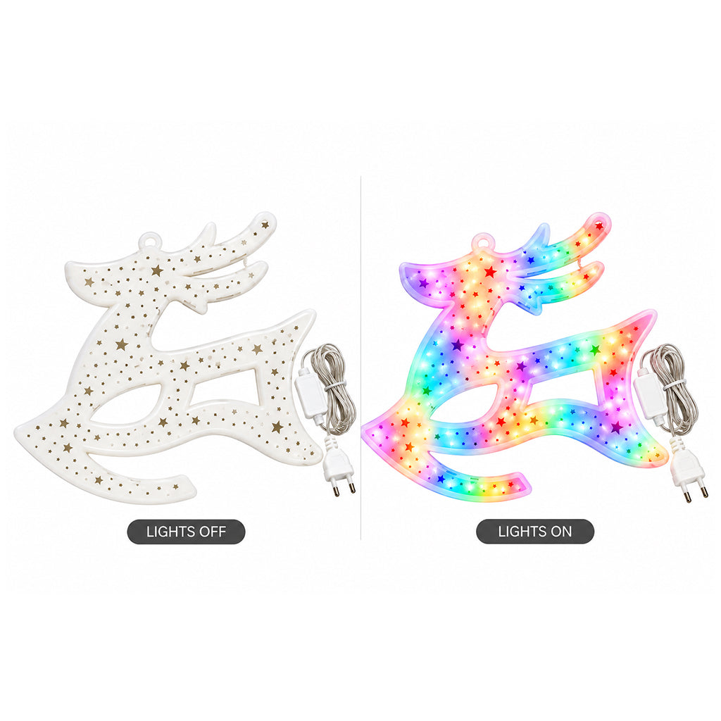 Multicolour Christmas Reindeer Light