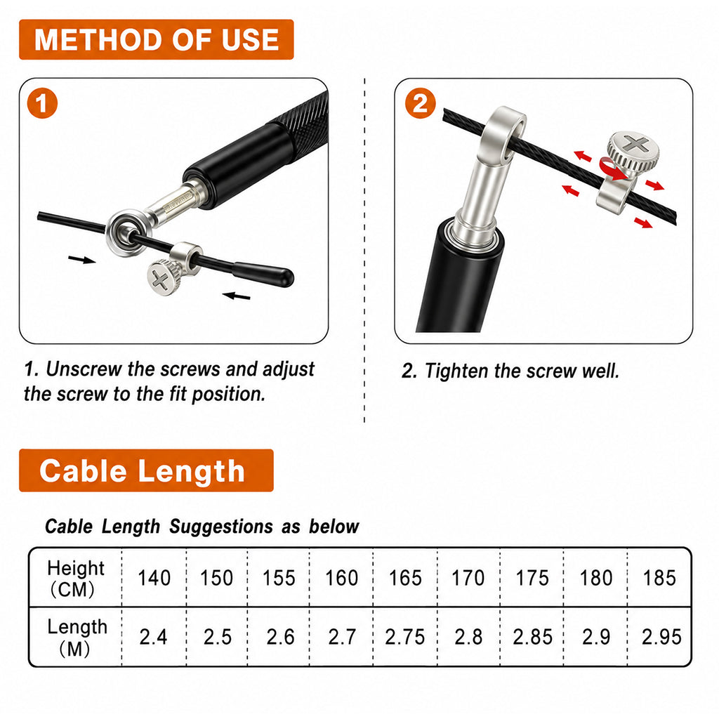 Adjustable High-Speed Speed Skipping Rope