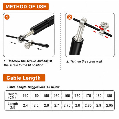 Adjustable High-Speed Speed Skipping Rope