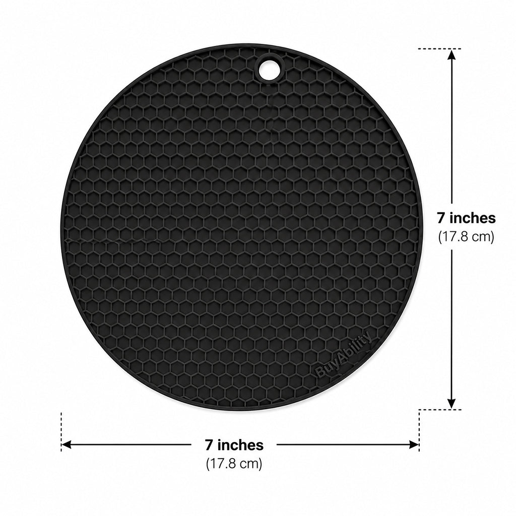 7-Inch Round Silicone Heat-Resistant Trivet Mat