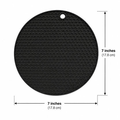 7-Inch Round Silicone Heat-Resistant Trivet Mat
