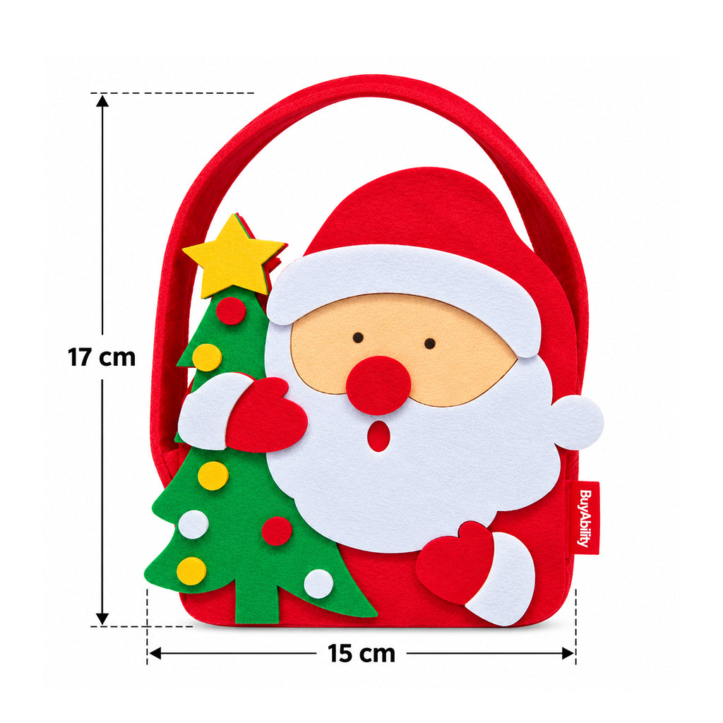 Santa Claus Christmas Felt Gift Bag