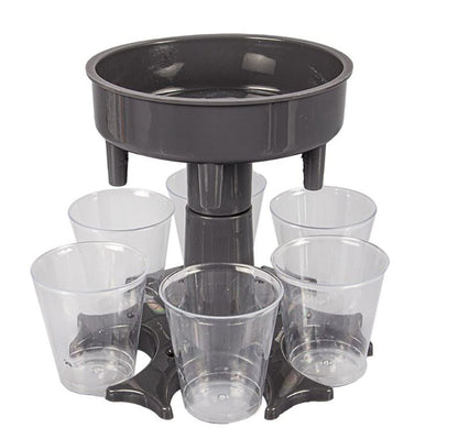 Shot Dispenser With 6 Plastic Shot Glasses