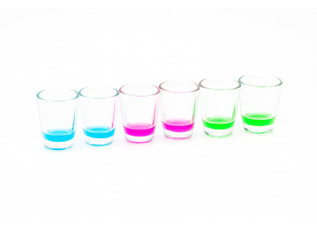 Neon Base Shot Glass Set - 6-Pack - BuyAbility