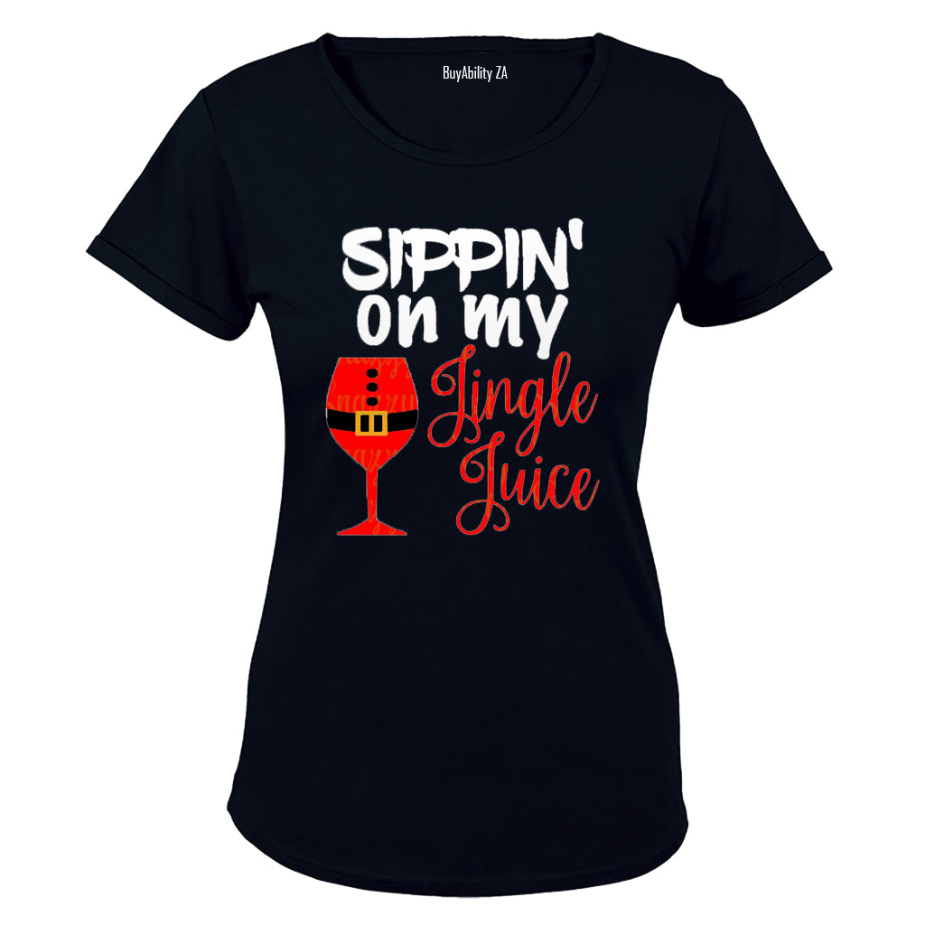 Sippin' on my Jingle Juice - Christmas - Ladies - T-Shirt