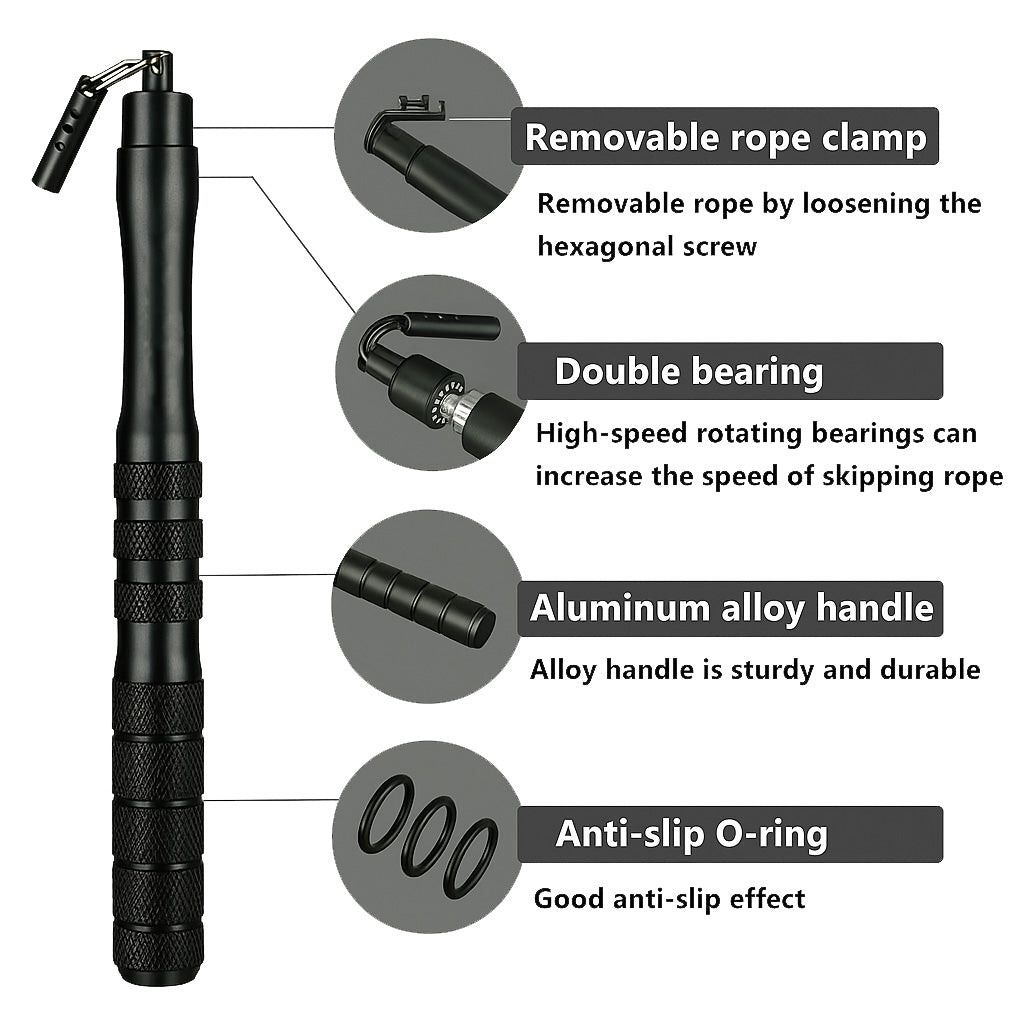 Speed Skipping Rope - Aluminum Alloy Handles with Double Bearings