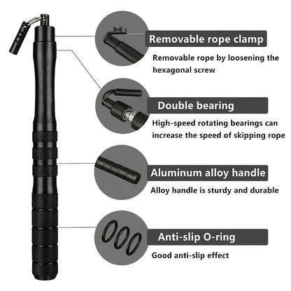 Speed Skipping Rope - Aluminum Alloy Handles with Double Bearings