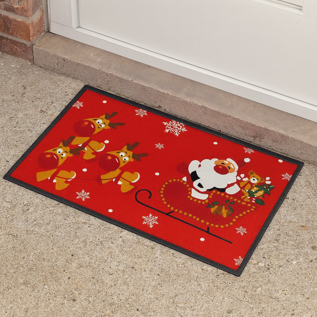 Christmas Santa Sleigh Doormat
