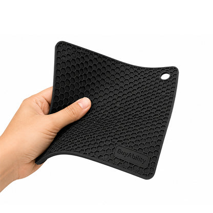 7-Inch Square Silicone Honeycomb Trivet Mat
