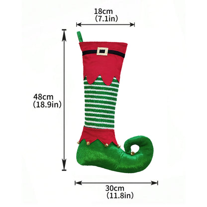 Large Elf Boot Christmas Stocking