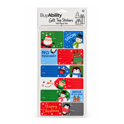 Christmas Gift Tag Stickers - 120 Piece