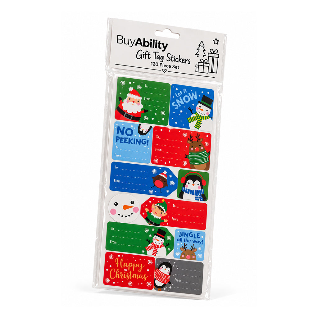 Christmas Gift Tag Stickers - 120 Piece