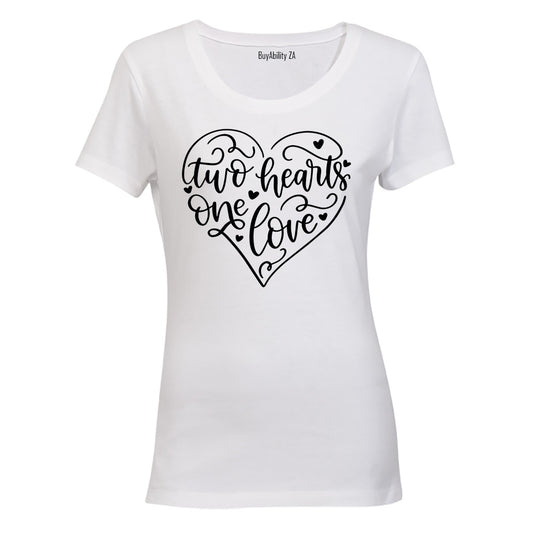 Two Hearts, One Love - Valentine Inspired - Ladies - T-Shirt