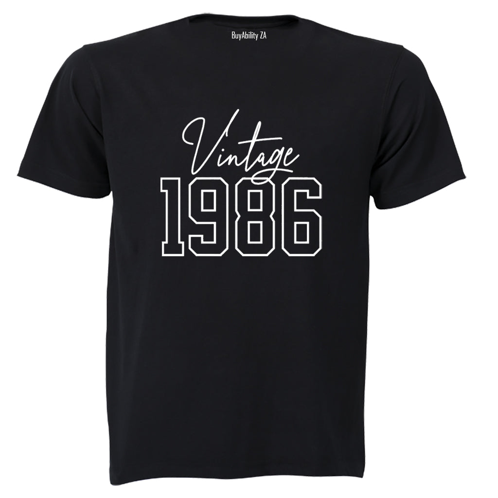 Vintage 1986 - Adults - T-Shirt - BuyAbility South Africa