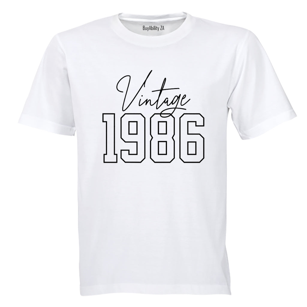 Vintage 1986 - Adults - T-Shirt - BuyAbility South Africa