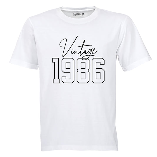 Vintage 1986 - Adults - T-Shirt - BuyAbility South Africa