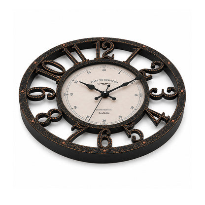 30cm Vintage Wall Clock - Antique Design - Brown