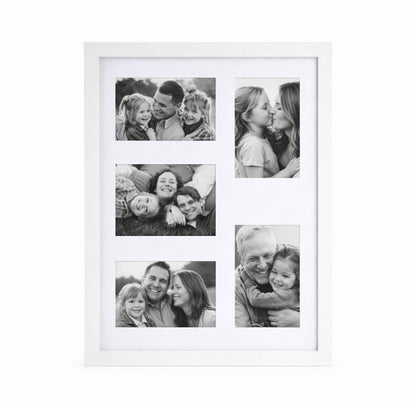 Large 5-Photo Collage Picture Frame - White - BuyAbility