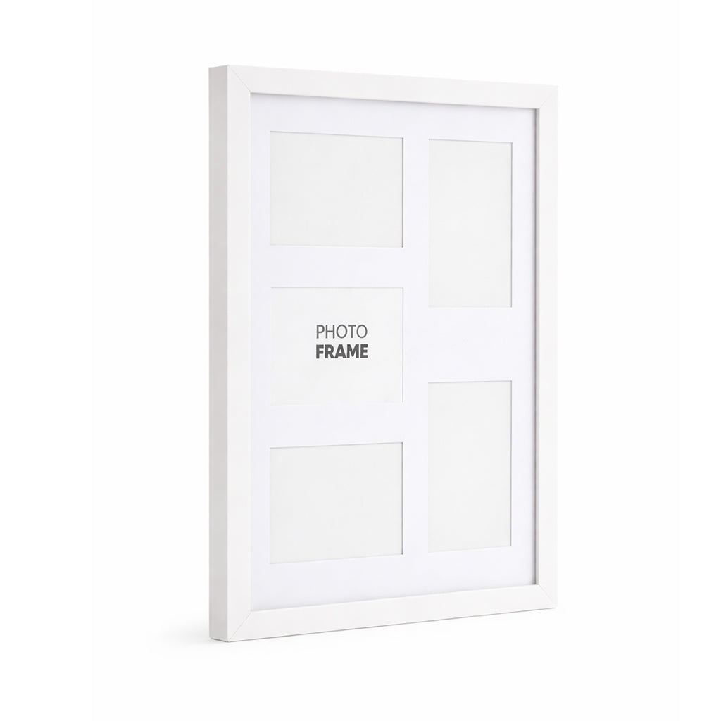 Large 5-Photo Collage Picture Frame - White - BuyAbility